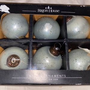 6 Pack Ragon House Kugel Mercury Christmas Balls Ornaments
